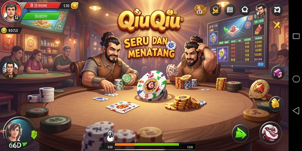 Gameplay QiuQiu yang seru dan menegangkan di 66D.