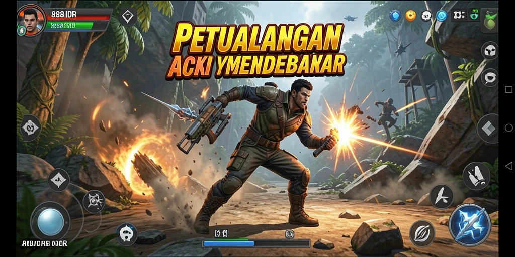 Tampilan gameplay mendebarkan dari 888IDR menunjukkan aksi seru.