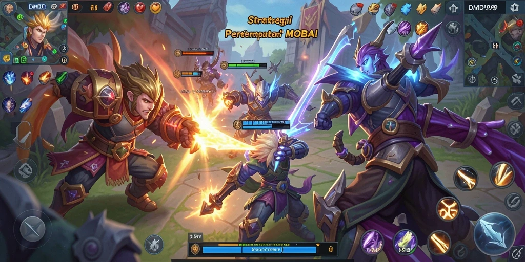 Gameplay DMD999 menampilkan aksi seru dan strategi tim yang mendebarkan.