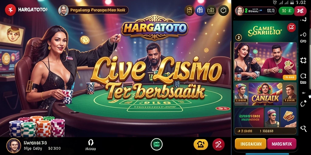 Tampilan menarik gameplay HARGATOTO dengan dealer langsung dan permainan seru.