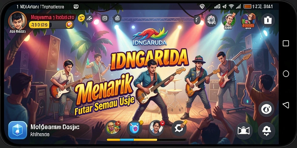 Tampilan gameplay IDNGARUDA yang menarik dan penuh warna.