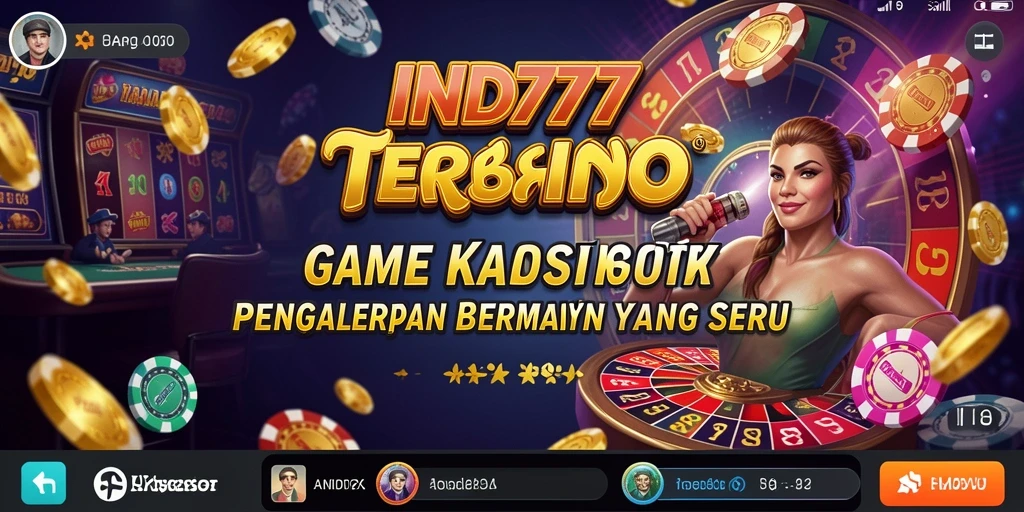 Screenshot menunjukkan gameplay seru dari IND777 dengan berbagai pilihan game Kasino.