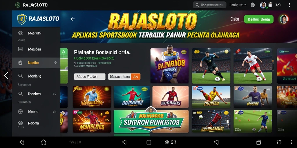 Tampilan gameplay menarik dari RAJASLOTO saat bertaruh pada olahraga.
