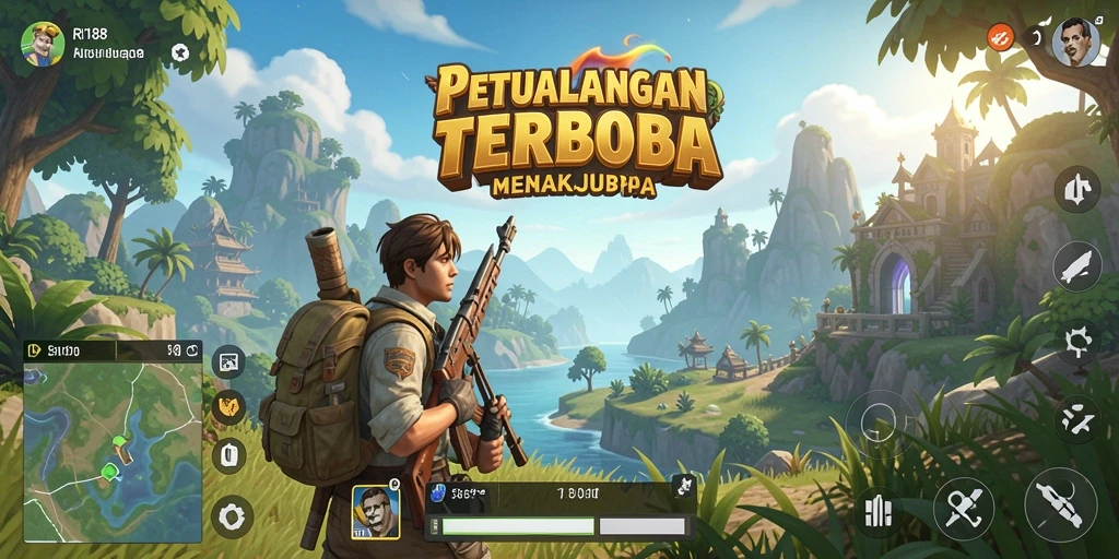 Tampilan gameplay menakjubkan RI188 dalam dunia terbuka yang luas.
