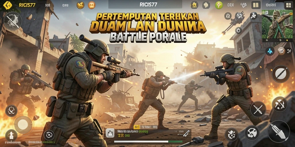 Tampilkan aksi seru dalam pertempuran Battle Royale RICIS77.