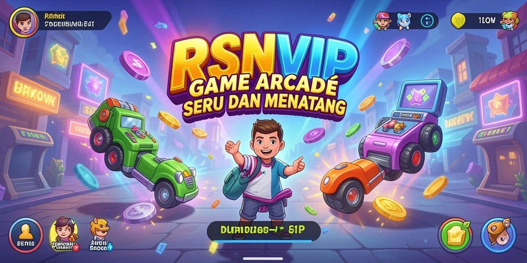 Screenshot menampilkan tampilan intens permainan Arcade RSNVIP.