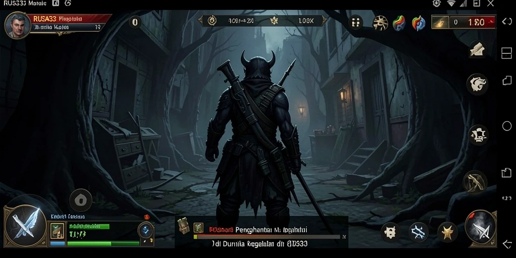 Tangkapan layar menampilkan gameplay menegangkan di dunia horor.