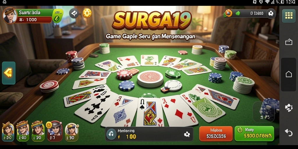 Tampilan gameplay Gaple yang seru di SURGA19.