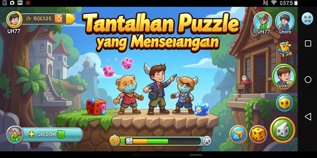 Tampilan gameplay UH77 dengan tantangan Puzzle yang seru.